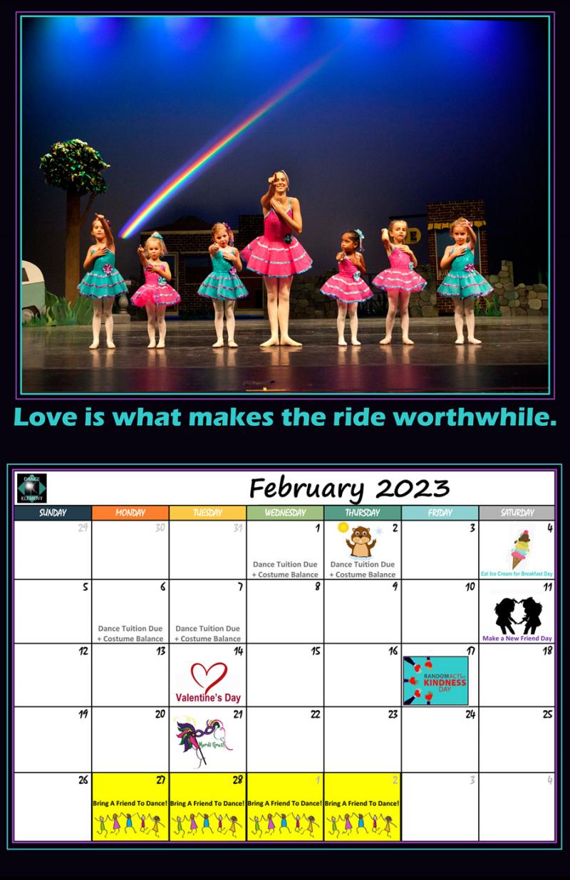 Dance studio Calendar & Events in Wilmington NC, The Dance Element February 2023