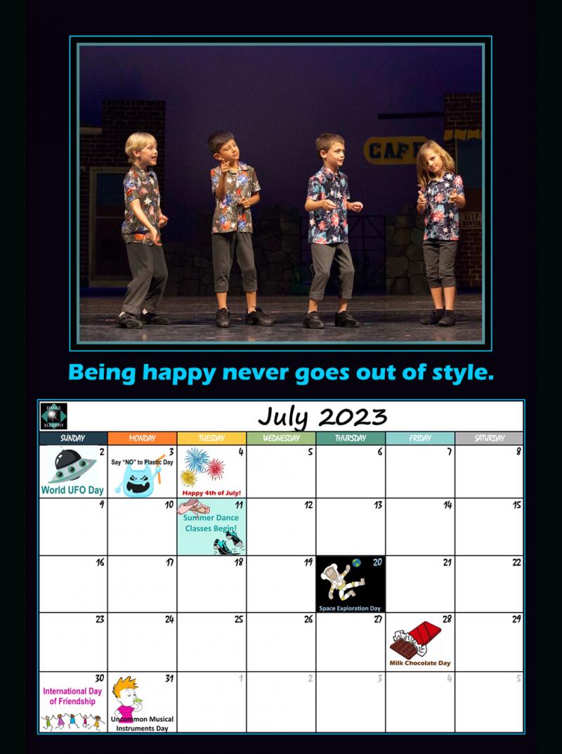 Dance studio Calendar & Events in Wilmington NC, The Dance Element July 2023